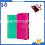 High capacity Flip leather wallet mobile phone case for samsung galaxy s7 edge, mercury goospery brand