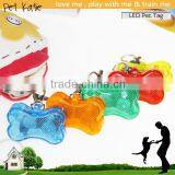 High Quality Dog Supplies LED Lighted Up Bone ID Tag thumbnail-1