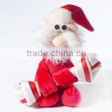 2015 cute soft promotional santa claus christmas toy