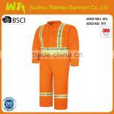 New Style hi Vis Polyester or Cotton Safety Coveralls Suit Working Coveralls Cheap Fire Retardant Coverall thumbnail-1