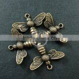 15x20mm Vintage Brass Bronze Bees Bugs Antiqued DIY Pendant Charm Supplies Findings 1810186 thumbnail-2