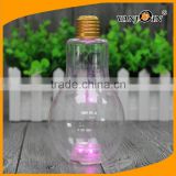 New Style Transparent PET 700ml Bulb Bottles LED Light Available