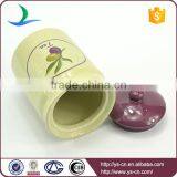 Green Decal Ceramic Food Storage Jars Wholesale thumbnail-3