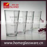 New Design 16oz Clear Tumbler Glass Cup for Drinking and Juice thumbnail-3