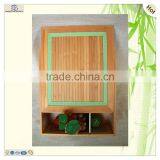 Three Bottle Bamboo Decorating Pine Wood Wine Box thumbnail-4