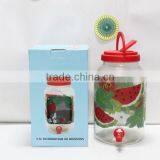3 Liter Glass Beverage Dispenser With Plastic Tap thumbnail-1