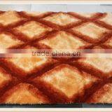 Thick Vibrant Blue 3D Style Floral Sparkle Mat Deep Glossy Shag Pile Floor Rugs thumbnail-3