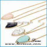 Fashion Design Simple Gold Chain Necklace Gemstone Chain Necklace thumbnail-4