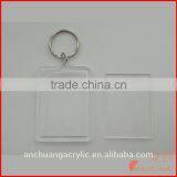 Blank Clear Acrylic Keyring 35x50mm Photo Insert Craft Keychain thumbnail-1