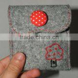 New Products Cheap Polyester Coin Purse Key Cover Wool Fabric Wallet Phone Case Wholesale With Handsewn Tree Desk Round Button thumbnail-2