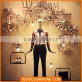 Window Display Fiberglass Flower Wall Decoration