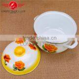 773DBL Turkey Enamel Pot 5pcs Enamel Cookware Cassrole With Flower Design thumbnail-4