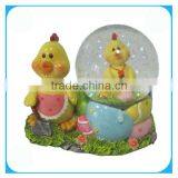 Easter Chicken Snow Globe Ornament thumbnail-1