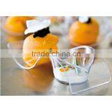 Food Grade BPA Free Plastic Curved Dishes , Party Desert Cocktail Holder Pack thumbnail-5