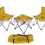 Folding Outdoor Beach Chair and Table Set thumbnail-1