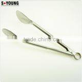 39001 14 Inch High Quality Stainless Steel Kitchen Tongs BBQ Grill Food Salad Tongs thumbnail-4