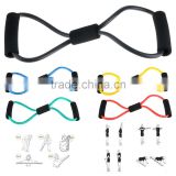 8 Shaped Training Resistance Bands Rope Tube Workout Exercise for Yoga Fashion Body Fitness Equipment Tool