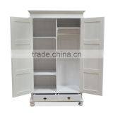 Furniture For Dressing Cabinet 2 Doors ,Solid Wood Mahogany Model Anne White Color thumbnail-3