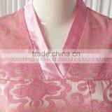 Pink/Rich Floral Pattern Sweat Steaming Clothes V-Neck Jacquard Family Pajama Set Short Sleeve Women Pajamas thumbnail-4