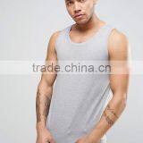 Xinlan High Quality Competitive Summer Cool Custom Grey Gym Wear Comfortable Cotton Spandex Fashion Men's Sexy Sport Tank Tops thumbnail-1