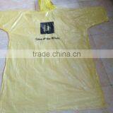 Cheap PE Disposable Yellow Raincoat for Promotion With Logo thumbnail-1