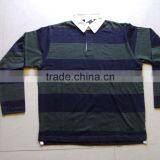 MENS YARN DYED RUGBY POLO T-SHIRT thumbnail-1