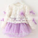 Top Quality Baby Girls Dress Cheap Long Sleeve Children Princess Lace Top Dress thumbnail-2