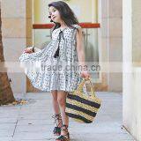 S33530W Hot Sale Ruffle Cotton Dress New Design Girls Teen Sleeveless Dress thumbnail-5