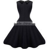 Walson Women Retro Popular Party Dresses Lady Tube Short V-neck Mini Casual Clothing Pinup Hip Hop Vintage Dress thumbnail-4