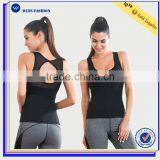Sexy Girls Custom Gym Fitness Yoga Wear Custom Tank Tops Women With Mesh Design thumbnail-1