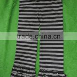 womans yoga pants stripe ruffle pants loose cotton trousers