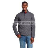 Men's Hot Sale Quilted Mock Neck Sweater Jacket/Pullover Sweatshirt thumbnail-3