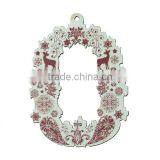 Oval Coffee Christmas Reindeer Pattern Wood Charm Pendants 4.1cmx3cm thumbnail-1