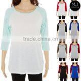 FACTORY Wholesale Colorful 3/4 Sleeve Raglan thumbnail-6
