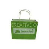 Cute Paper Carrier Bags Biodegradable Green with Vest Handle