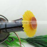 Perfect for Wine Champagne Beverage Beer Sunflower Shape Silicone Wine Bottle Stopper thumbnail-6