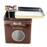 Small Square Tin Box With Body PET Window thumbnail-3