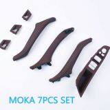 7 Colors 7PCS RHD Right Hand Driver Interior Door Quality Leather Pull Handle Set for BMW 5 Series F10 520 523 525 528 530 535 thumbnail-1