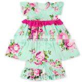 Floral Remake Baby Girls Clothing Kids Unique Boutique Ruffled Capri Sets Persnikety Summer Outfit thumbnail-2