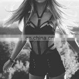 Technological Mesh Hollow Out Bodysuit Women 2019 Bandage Bodysuit Manga Longa Rompers Womens Jumpsuit thumbnail-2