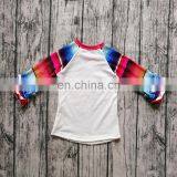Halloween Baby Girl Ruffle Raglan Gold Pumpkins Tshirts Kids Ruffle Rainbow Tops Santa Boys Clothes thumbnail-2