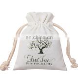 Customized logo cotton canvas bag drawstring bag Storage bag