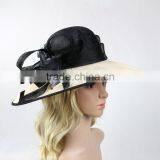 New Arrival Women Sinamay Church Suit Wide Brim Wedding Derby Hat Supplier's Choice thumbnail-4