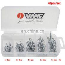 Amazon 3* Strong Fishing Hook Combo Treble Strengthened Hooks 30pcs/set 40pcs/set 9626 VMC Hook Kit thumbnail-2