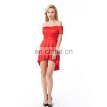 Manufacturer Wholesale Short-sleeved One-shoulder Irregular Skirt Dress Plus Size thumbnail-2