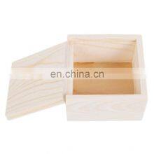 Unfinished Natural Color Gift Pine Wood Box