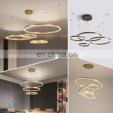 Wholesale Price Residential Decoration Circle Rings Acrylic Modern LED Chandelier Light thumbnail-2
