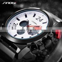 SINOBI 9732 Men's Silicone Bands Bracelet Digital Sport Watches Custom Waterproof Alarm Week Time Watch For Men thumbnail-5