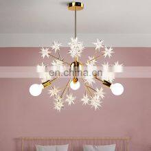 Nordic Modern Glass Star Home Pendant Light Interior Bedroom Decoration LED Luxury Chandelier thumbnail-5