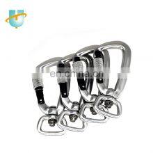 Best Selling Aluminum Alloy Steel D Shape Locking Hanging Rock Climbing 4KN Hook Carabiner for Dog Leashes thumbnail-3